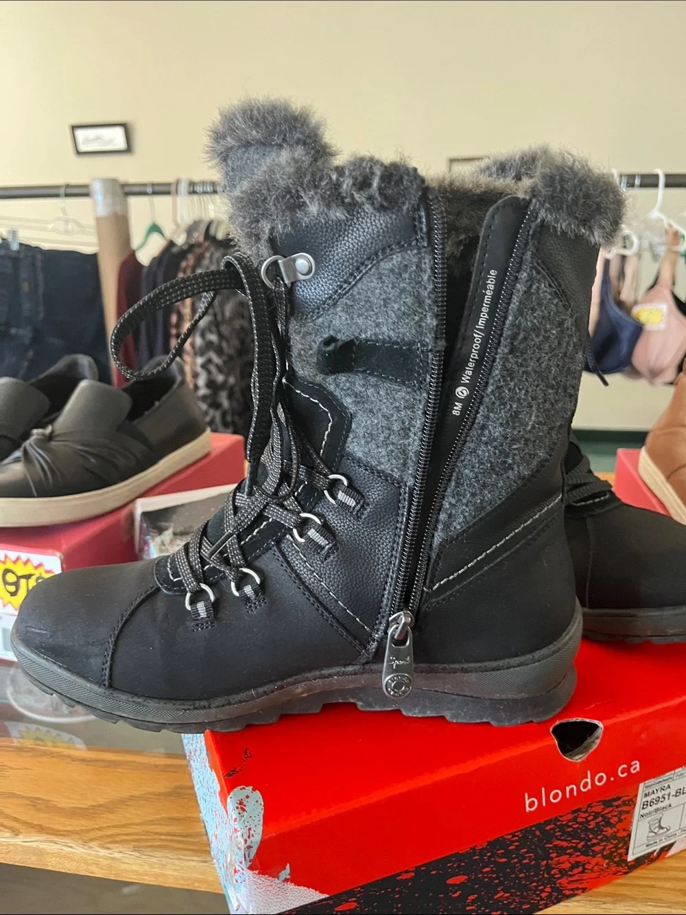 Women's Waterproof Winter Boot - Black